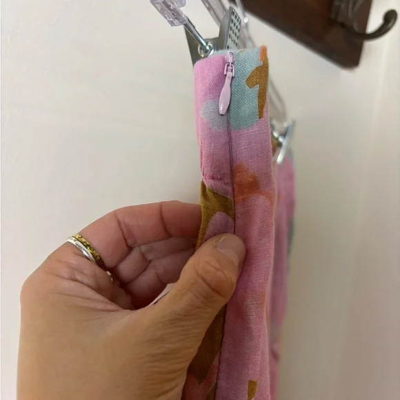 High-Waist Wide-Leg Floral Print Pants - Pink & Brown - Picture 10 of 11